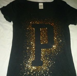 VS Pink short sleeve bling tee